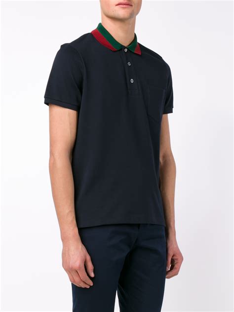 gucci collar shirt cheap|gucci navy striped polo shirt.